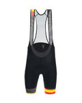 SANTINI pantalones cortos de tirantes - LA VUELTA 2019 - negro/amarillo/rojo