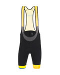 SANTINI pantalones cortos de tirantes - LA VUELTA 2019 - negro/amarillo