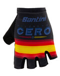 SANTINI guantes de dedos cortos - LA VUELTA 2019 - negro/rojo/amarillo