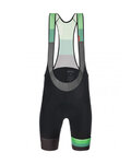 SANTINI pantalones cortos de tirantes - LA VUELTA 2021 - negro/verde