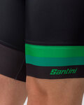 SANTINI pantalones cortos de tirantes - LA VUELTA 2021 - negro/verde