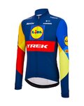 SANTINI maillot de invierno de manga larga - LIDL TREK 2024 - amarillo/rojo/azul