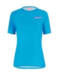 SANTINI jersey de manga corta - SASSO MTB LADY - turquesa