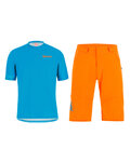 SANTINI Maillot y pantalón MTB - SASSO MTB - turquesa/naranja