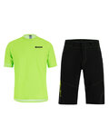 SANTINI Maillot y pantalón MTB - SASSO MTB  - verde/negro