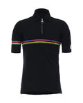 SANTINI Camiseta de manga corta - UCI RAINBOW WOOL - arcoíris/negro
