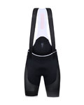 SANTINI pantalones cortos de tirantes - TONO - negro/blanco