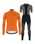 SANTINI jersey y pantalón de invierno - COLORE WINTER - gris/negro/naranja