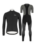 SANTINI jersey y pantalón de invierno - COLORE WINTER - negro/gris