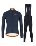 SANTINI jersey y pantalón de invierno - COLORE WINTER II - negro/azul