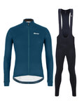 SANTINI jersey y pantalón de invierno - COLORE WINTER II - negro/azul