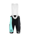 SANTINI pantalones cortos de tirantes - TEAM BIANCHI 2019 - negro/turquesa