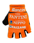 SANTINI guantes de dedos cortos - NIPPO FANTINI 2019 - naranja/azul/blanco