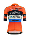 SANTINI jersey de manga corta - NIPPO FANTINI 2019 - azul/negro/naranja/blanco