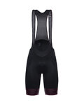 SANTINI pantalones cortos de tirantes - SCATTO  - negro/granate