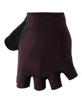SANTINI guantes de dedos cortos - SOFFIO - negro/granate