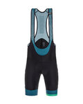 SANTINI pantalones cortos de tirantes - KARMA MILLE - azul/negro