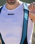SANTINI pantalones cortos de tirantes - KARMA MILLE - azul/negro