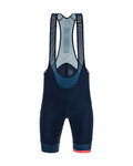 SANTINI pantalones cortos de tirantes - KARMA MILLE - azul/negro
