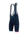 SANTINI pantalones cortos de tirantes - KARMA MILLE - azul/negro