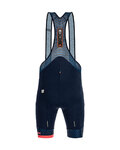 SANTINI pantalones cortos de tirantes - KARMA MILLE - azul/negro