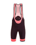 SANTINI pantalones cortos de tirantes - KARMA MILLE - granate/rosa