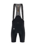 SANTINI pantalones cortos de tirantes - TONO PURO - negro