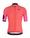 SANTINI jersey de manga corta - KARMA MILLE - rosa/naranja