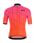 SANTINI jersey de manga corta - TONO PURO - rosa/granate/naranja