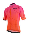 SANTINI jersey de manga corta - TONO PURO - rosa/granate/naranja