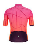 SANTINI jersey de manga corta - TONO PURO - rosa/granate/naranja