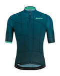 SANTINI jersey de manga corta - TONO PURO - azul/turquesa