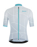 SANTINI jersey de manga corta - TONO PURO - blanco/azul claro