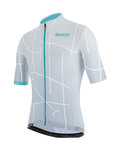SANTINI jersey de manga corta - TONO PURO - blanco/azul claro