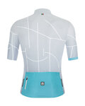 SANTINI jersey de manga corta - TONO PURO - blanco/azul claro