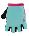 SANTINI guantes de dedos cortos - LUCE - rosa/turquesa