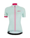 SANTINI jersey de manga corta - GIADA HIP LADY - blanco/azul claro/rosa