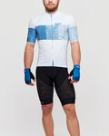 SANTINI maillot corto y pantalón corto - TONO FRECCIA - negro/blanco/azul