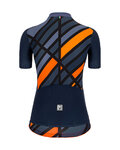 SANTINI jersey de manga corta - SLEEK RAGGIO LADY - azul/naranja