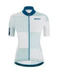 SANTINI jersey de manga corta - TONO SFERA LADY - blanco/azul