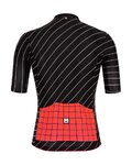 SANTINI jersey de manga corta - SLEEK DINAMO - negro/rojo