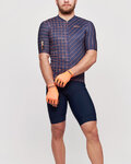 SANTINI jersey de manga corta - SLEEK DINAMO - naranja/azul