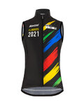 SANTINI chaleco - UCI WC FLANDERS 2021 - arcoíris/negro
