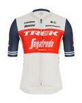 SANTINI jersey de manga corta - TREK SEGAFREDO 2021 - blanco/azul/rojo