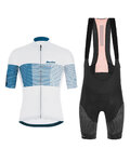 SANTINI maillot corto y pantalón corto - TONO FRECCIA - negro/blanco/azul