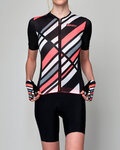 SANTINI jersey de manga corta - SLEEK RAGGIO LADY - negro/rosa