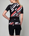 SANTINI maillot corto y pantalón corto - SLEEK RAGGIO LADY - negro/rosa