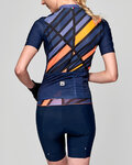 SANTINI jersey de manga corta - SLEEK RAGGIO LADY - azul/naranja