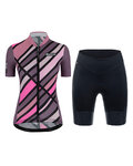 SANTINI maillot corto y pantalón corto - SLEEK RAGGIO LADY - rosa/negro/púrpura