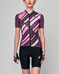 SANTINI maillot corto y pantalón corto - SLEEK RAGGIO LADY - rosa/negro/púrpura